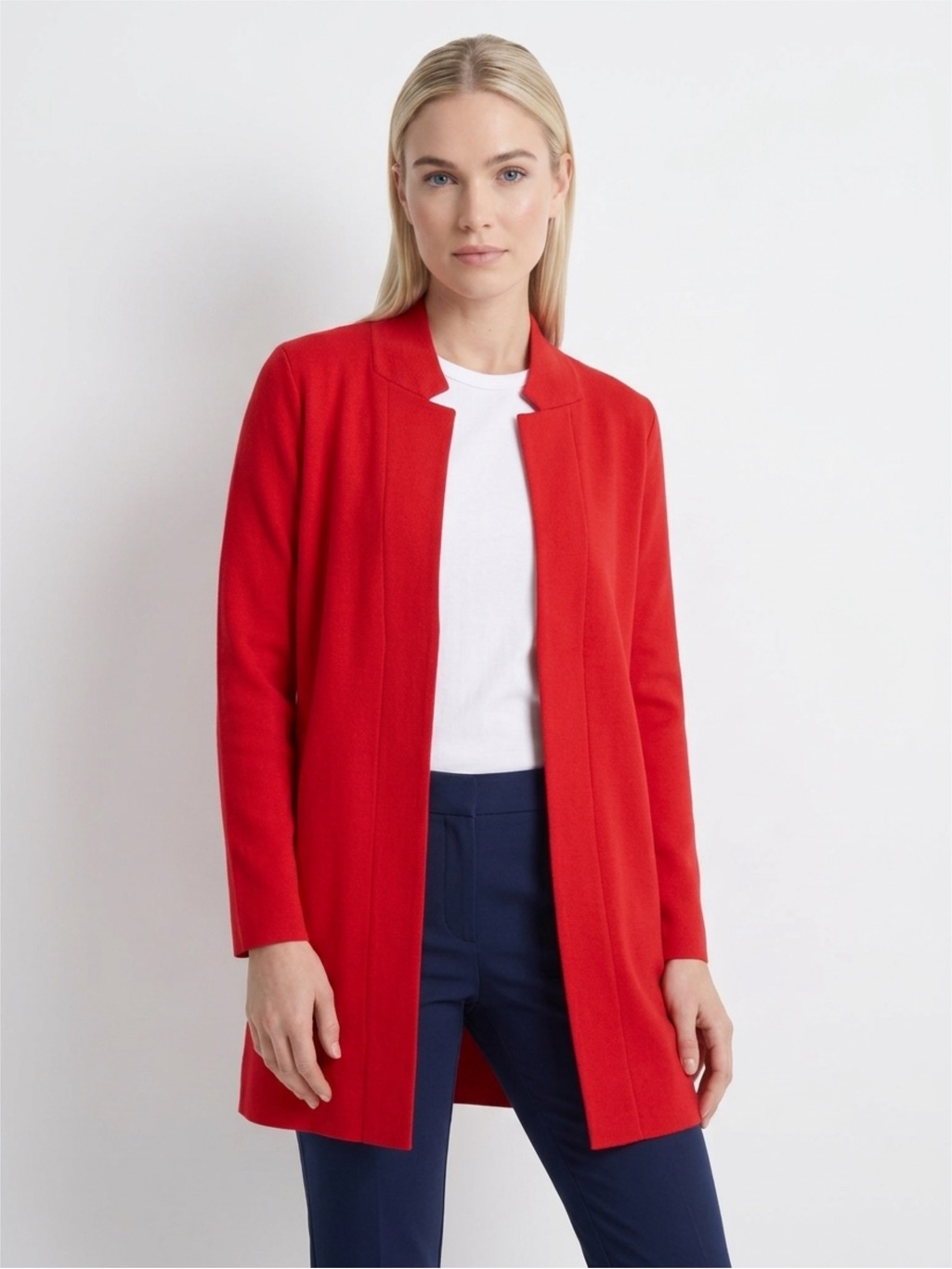 Carolina Belle Red Open-Front Coat